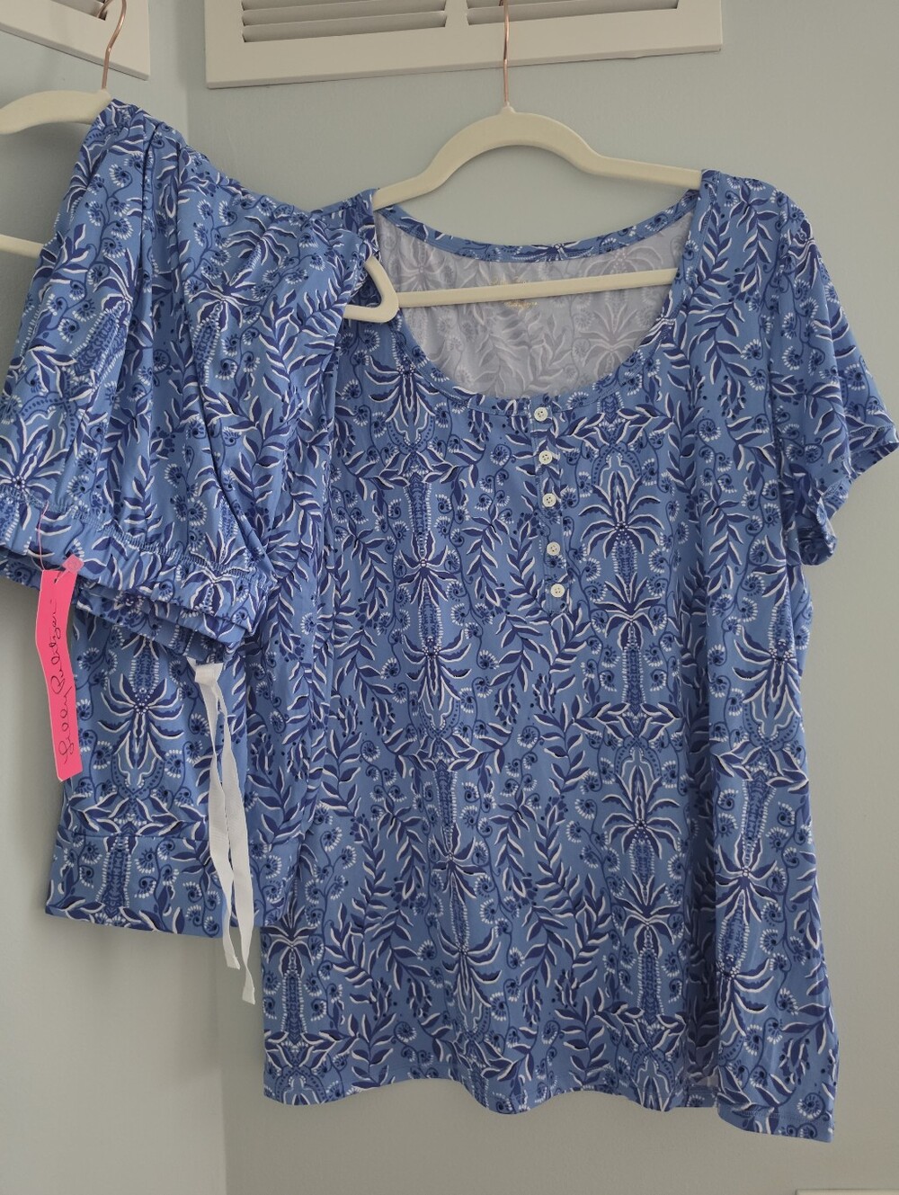 Lilly Pulitzer Blue Floral Pajamas
